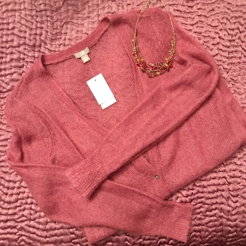 NWT JJILL LIGHT & COZY MOHAIR BLEND CARDIGAN